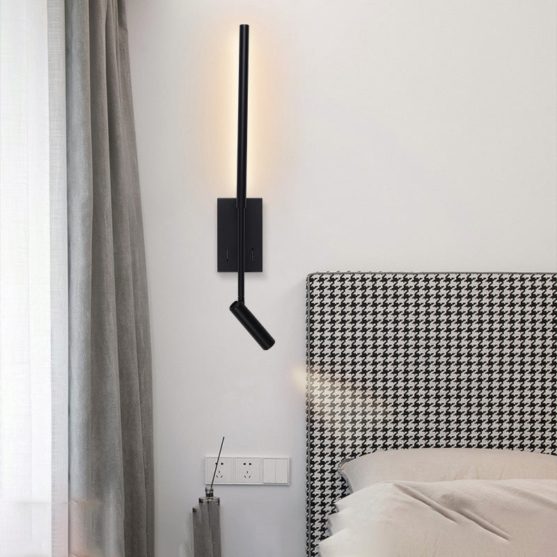 مصباح حائط LED طويل من الأكريليك بتصميم عصري بسيط لغرفة المعيشة 