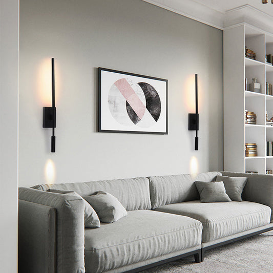 مصباح حائط LED طويل من الأكريليك بتصميم عصري بسيط لغرفة المعيشة 