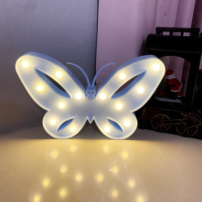 Modern Art Deco Butterfly Shape LED Night Light Table Lamp For Bedroom