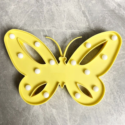 Modern Art Deco Butterfly Shape LED Night Light Table Lamp For Bedroom