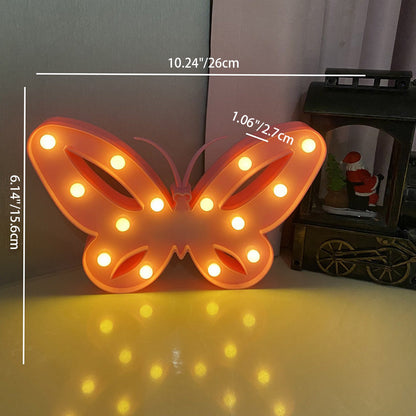 Modern Art Deco Butterfly Shape LED Night Light Table Lamp For Bedroom
