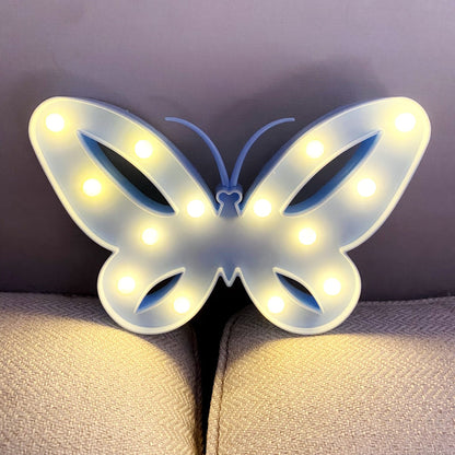 Modern Art Deco Butterfly Shape LED Night Light Table Lamp For Bedroom