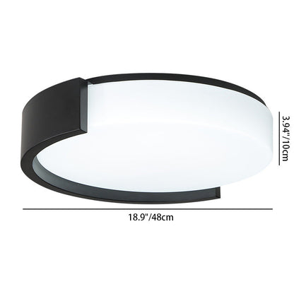 Contemporary Simplicity Geometrical Round Acrylic LED Flush Mount Ceiling Light For Living Room