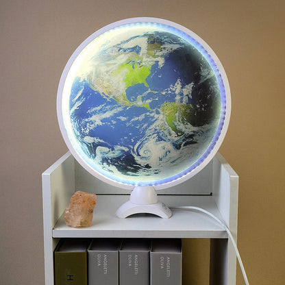 Contemporary Creative Globe Aluminum Acrylic USB LED Table Lamp For Bedroom