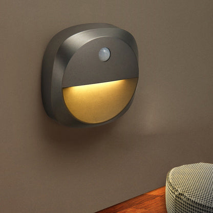 Modern Minimalist ABS Square Magnetic LED USB Human Sensor Night Light Wall Sconce Lamp For Hallway
