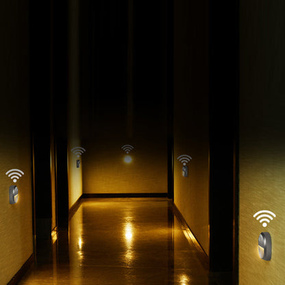 Modern Minimalist ABS Square Magnetic LED USB Human Sensor Night Light Wall Sconce Lamp For Hallway