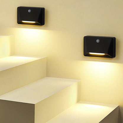 Modern Minimalist ABS Rectangle Magnetic LED USB Human Sensor Night Light Wall Sconce Lamp For Hallway