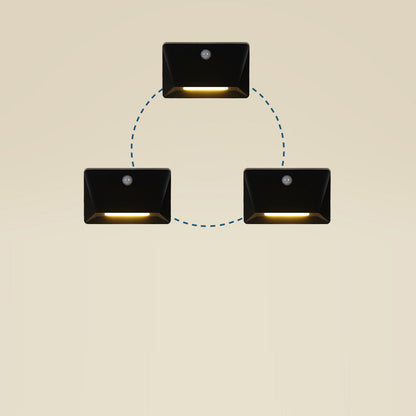Modern Minimalist ABS Rectangle Magnetic LED USB Human Sensor Night Light Wall Sconce Lamp For Hallway