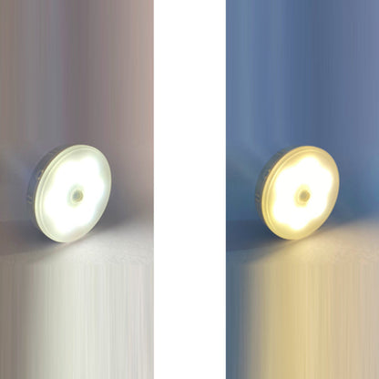Modern Minimalist Round ABS Magnetic LED USB Human Sensor Night Light Wall Sconce Lamp For Bedroom