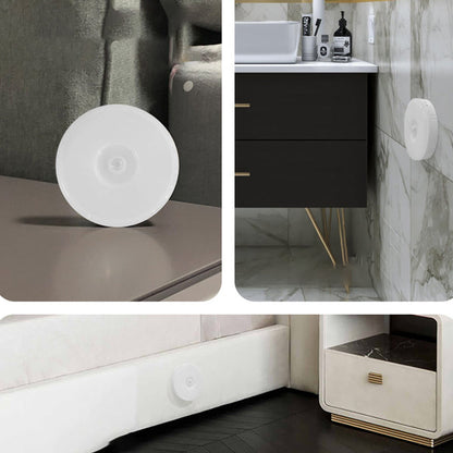 Modern Minimalist Round ABS Magnetic LED USB Human Sensor Night Light Wall Sconce Lamp For Bedroom