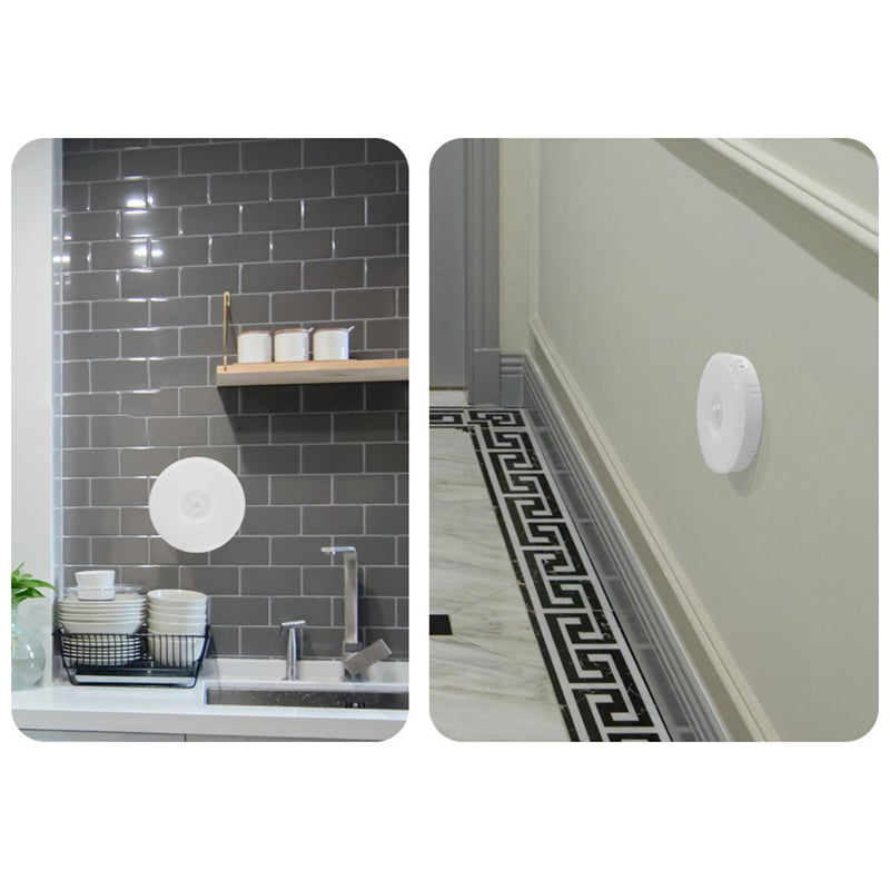 Modern Minimalist Round ABS Magnetic LED USB Human Sensor Night Light Wall Sconce Lamp For Bedroom
