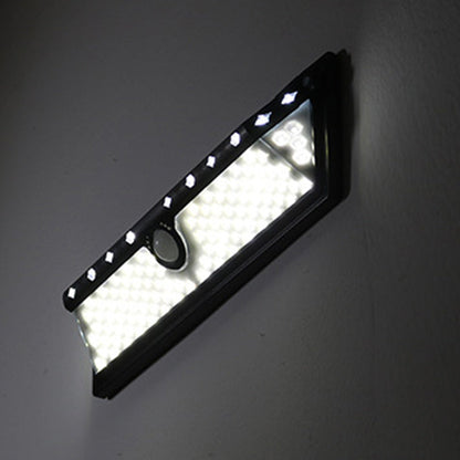 Contemporary Industrial ABS Triangle Human Sensor Waterproof LED Solar Outdoor Wall Sconce Lamp For Garden