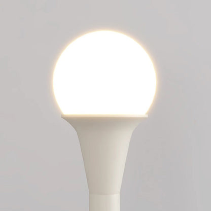 Contemporary Nordic PE Round Ball Shade Iron Column LED Standing Floor Lamp For Bedroom