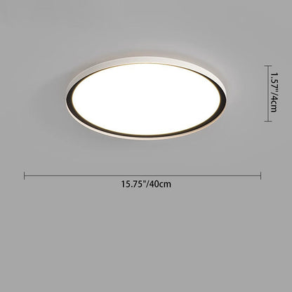 Modern Minimalist Geometric Circle Aluminum LED Flush Mount Ceiling Light For Living Room