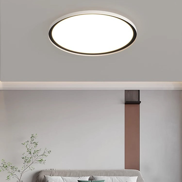 Modern Minimalist Geometric Circle Aluminum LED Flush Mount Ceiling Light For Living Room