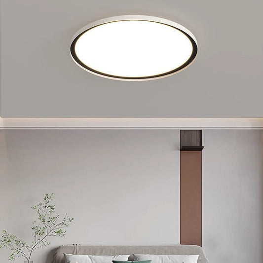 Modern Minimalist Geometric Circle Aluminum LED Flush Mount Ceiling Light For Living Room