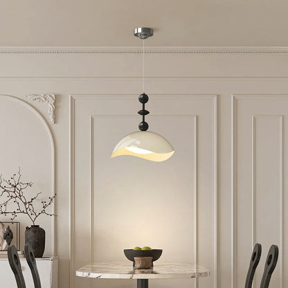 Contemporary Scandinavian Iron Egg Shell PE Shade LED Pendant Light For Bedroom