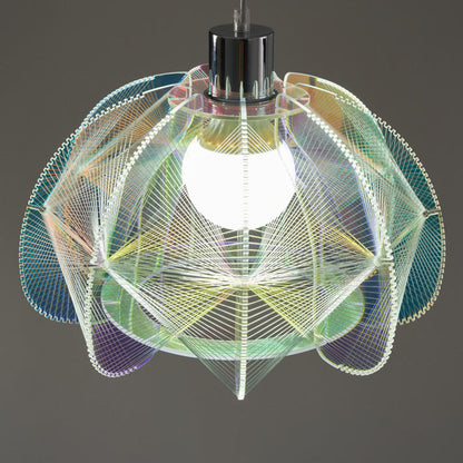 Contemporary Creative Pumpkin Acrylic Shade 1-Light Pendant Light For Living Room