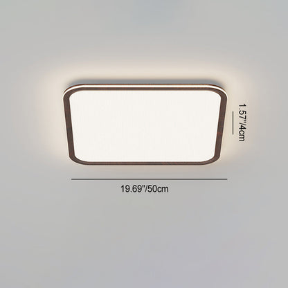 Modern Minimalist Geometric Square Aluminum Acrylic LED Flush Mount Ceiling Light For Living Room