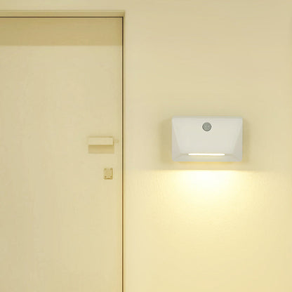 Modern Minimalist Human Sensor ABS Rectangle Magnetic LED Night Light Wall Sconce Lamp For Living Room
