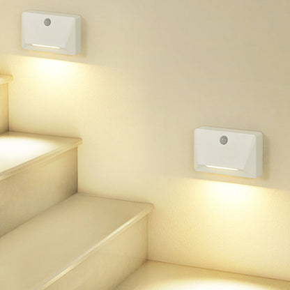 Modern Minimalist Human Sensor ABS Rectangle Magnetic LED Night Light Wall Sconce Lamp For Living Room