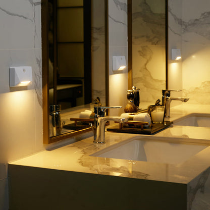 Modern Minimalist Human Sensor ABS Rectangle Magnetic LED Night Light Wall Sconce Lamp For Living Room