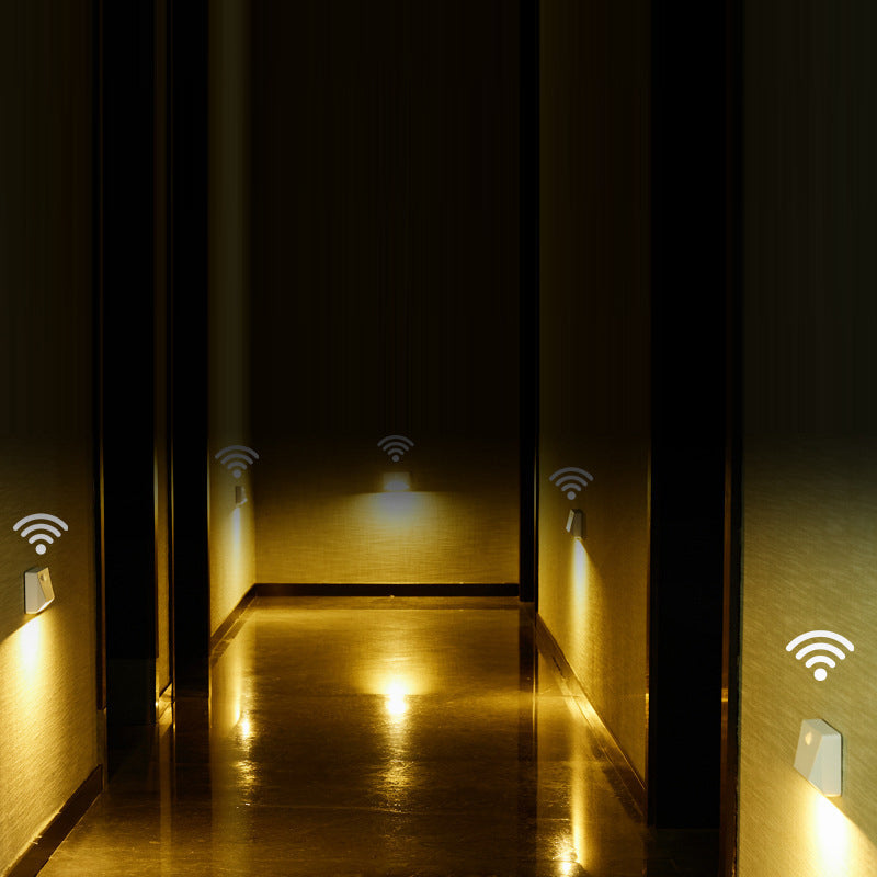 Modern Minimalist Human Sensor ABS Rectangle Magnetic LED Night Light Wall Sconce Lamp For Living Room