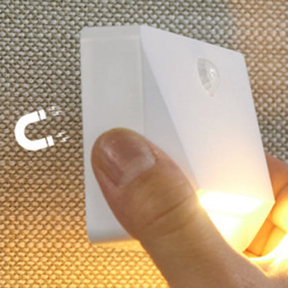 Modern Minimalist Human Sensor ABS Rectangle Magnetic LED Night Light Wall Sconce Lamp For Living Room