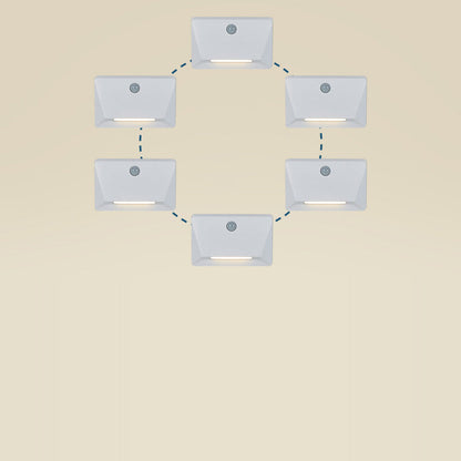Modern Minimalist Human Sensor ABS Rectangle Magnetic LED Night Light Wall Sconce Lamp For Living Room
