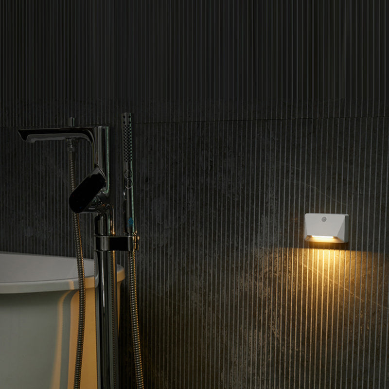 Modern Minimalist Human Sensor ABS Rectangle Magnetic LED Night Light Wall Sconce Lamp For Living Room