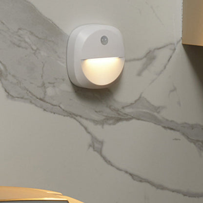 Modern Minimalist ABS Square Magnetic LED USB Human Sensor Night Light Wall Sconce Lamp For Bedroom