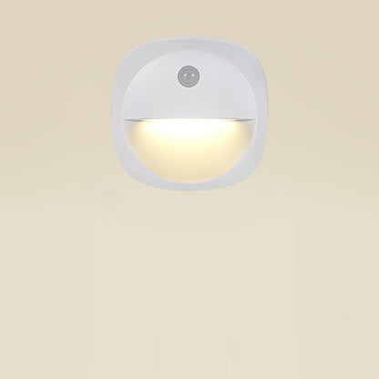 Modern Minimalist ABS Square Magnetic LED USB Human Sensor Night Light Wall Sconce Lamp For Bedroom