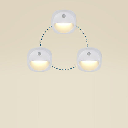 Modern Minimalist ABS Square Magnetic LED USB Human Sensor Night Light Wall Sconce Lamp For Bedroom