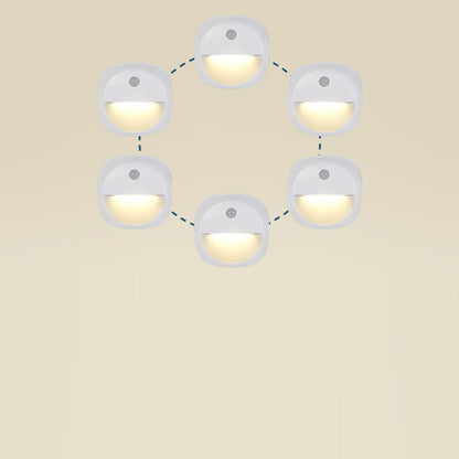 Modern Minimalist ABS Square Magnetic LED USB Human Sensor Night Light Wall Sconce Lamp For Bedroom