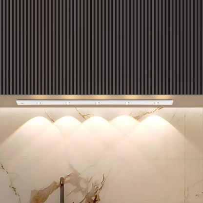 Modern Minimalist Intelligent Sensor PVC Long Strip Hill Corrugated LED Wall Sconce Lamp Cabinet Lamp Night Light For Bedroom