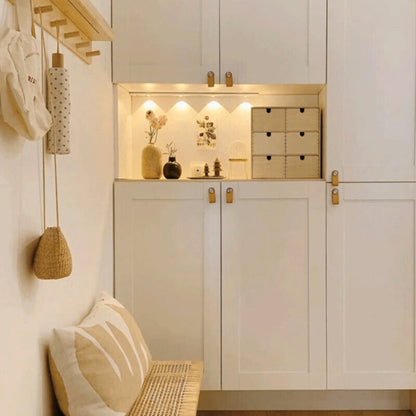 Modern Minimalist Intelligent Sensor PVC Long Strip Hill Corrugated LED Wall Sconce Lamp Cabinet Lamp Night Light For Bedroom