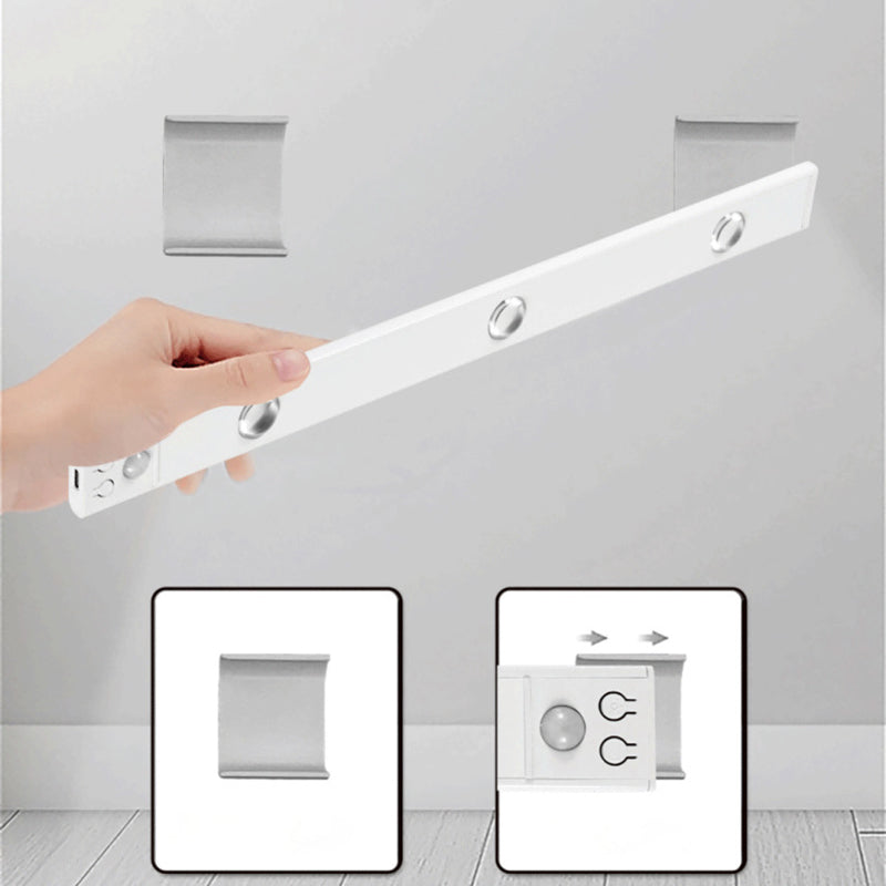 Modern Minimalist Intelligent Sensor PVC Long Strip Hill Corrugated LED Wall Sconce Lamp Cabinet Lamp Night Light For Bedroom