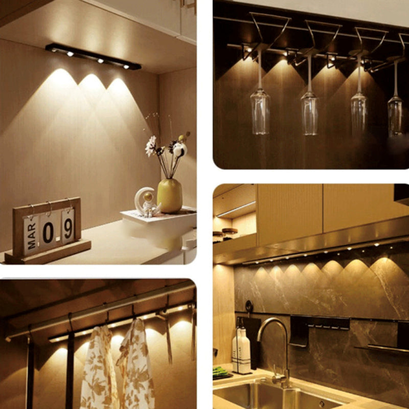 Modern Minimalist Intelligent Sensor PVC Long Strip Hill Corrugated LED Wall Sconce Lamp Cabinet Lamp Night Light For Bedroom