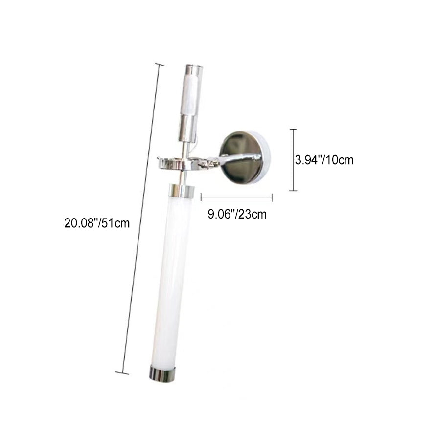 Modern Minimalist Long Strip Hardware Glass LED Wall Sconce Lamp For Living Room