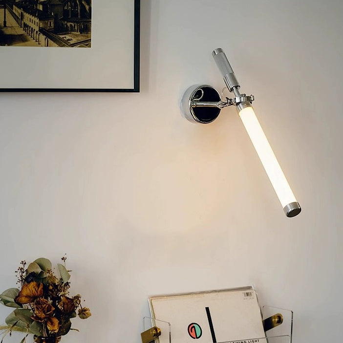 Modern Minimalist Long Strip Hardware Glass LED Wall Sconce Lamp For Living Room