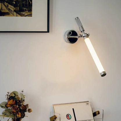 Modern Minimalist Long Strip Hardware Glass LED Wall Sconce Lamp For Living Room