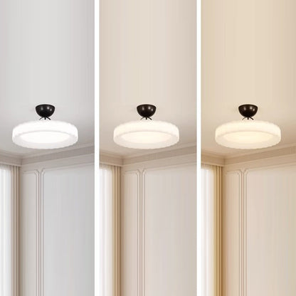 Modern Simplicity Cloud PE Shade Iron LED Semi-Flush Mount Ceiling Light For Bedroom
