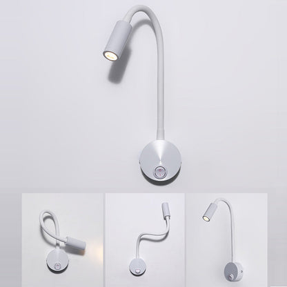 Modern Minimalist 360° Rotation Iron Aluminum Twisted Light Arm LED Wall Sconce Lamp For Bedroom