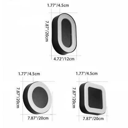 Contemporary Simplicity Oval Aluminum Acrylic LED Outdoor Wall Sconce Lamp For Outdoor Patio