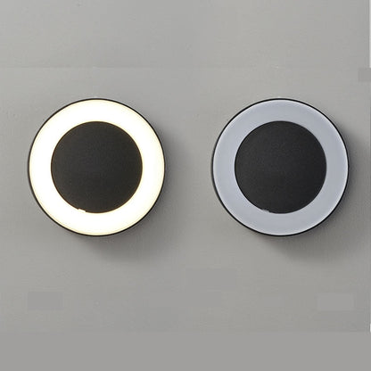 Contemporary Simplicity Oval Aluminum Acrylic LED Outdoor Wall Sconce Lamp For Outdoor Patio