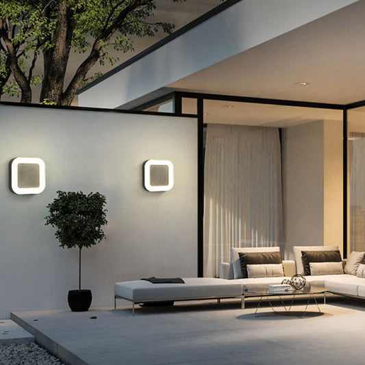 Contemporary Simplicity Oval Aluminum Acrylic LED Outdoor Wall Sconce Lamp For Outdoor Patio
