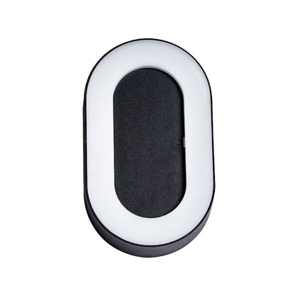 Contemporary Simplicity Oval Aluminum Acrylic LED Outdoor Wall Sconce Lamp For Outdoor Patio