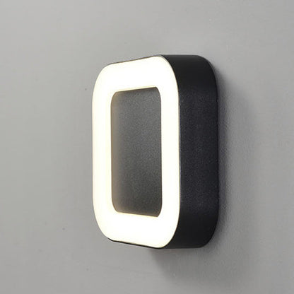 Contemporary Simplicity Oval Aluminum Acrylic LED Outdoor Wall Sconce Lamp For Outdoor Patio