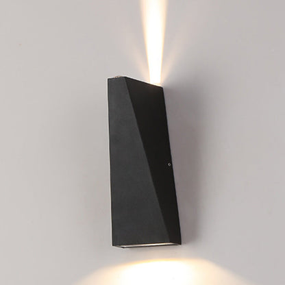 Modern Minimalist Aluminum Up And Down Illuminated LED Wall Sconce Lamp For Outdoor Patio