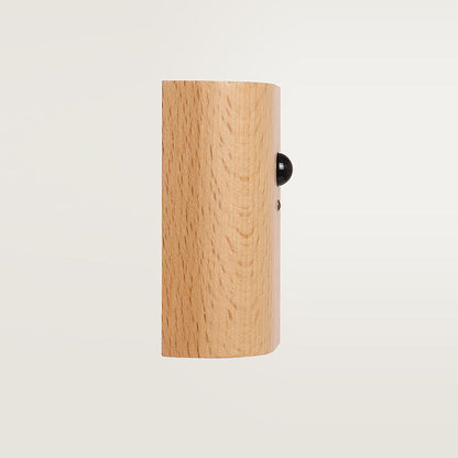 Contemporary Simplicity Curved Wood Grain LED Wall Sconce Lamp For Hallway